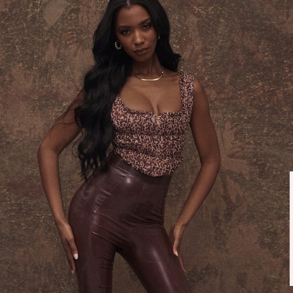 House of cb Carly animal print ruched corset top - Picture 8 of 15